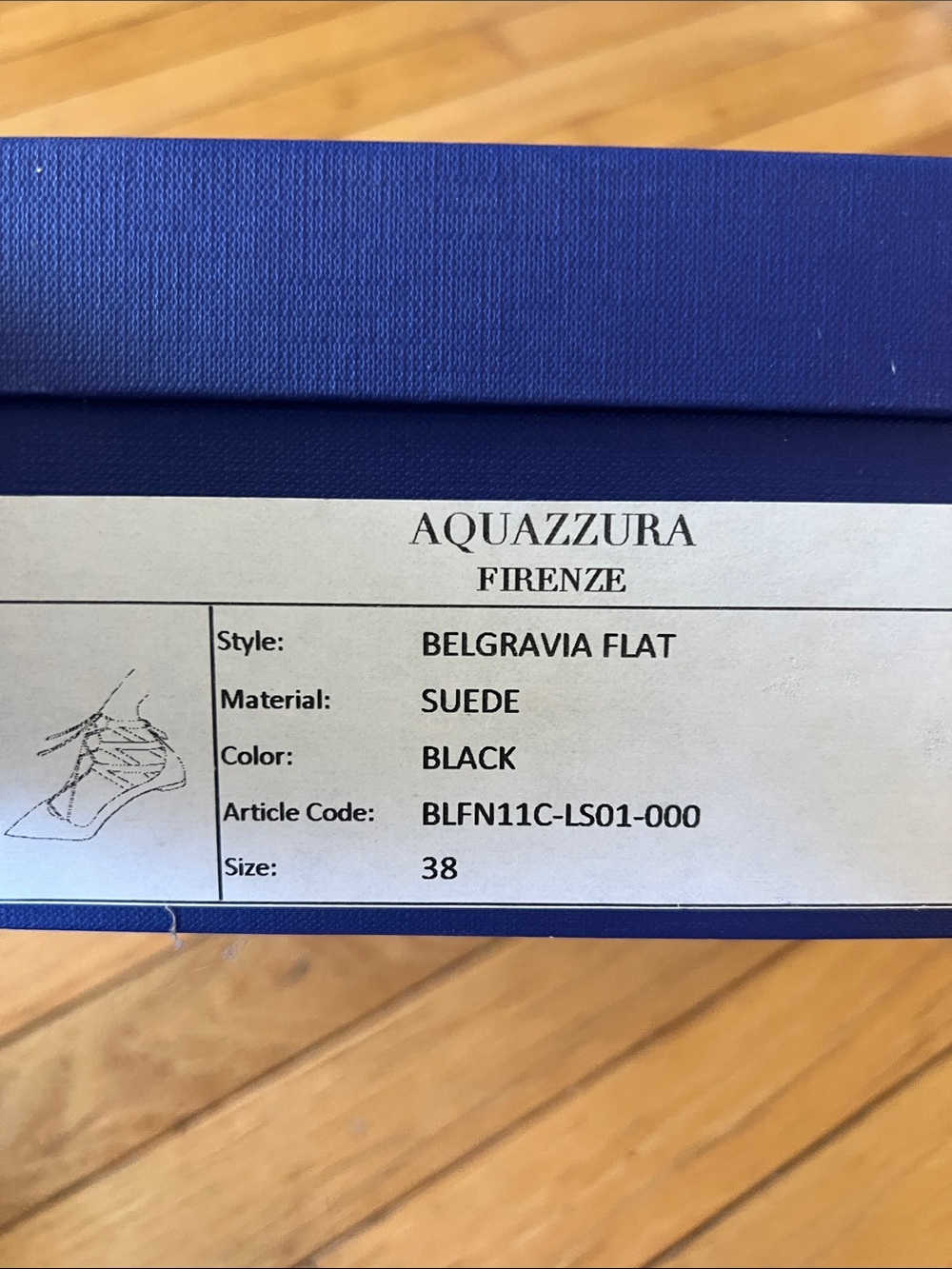 Aquazzura Suede Belgravia Flats, Size 38 - Picture 15 of 15